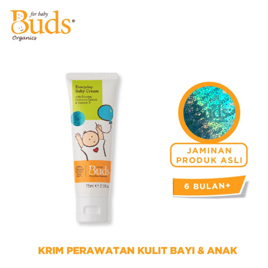 Buds Organics Everyday Baby Cream - Lotion atau Krim Perawatan Kulit Bayi dan Anak 75ml
