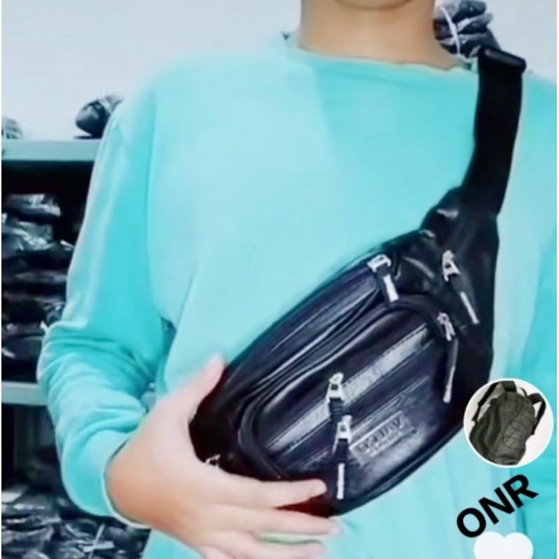 Tas pinggang selempang Valco 7 Resleting muat banyak