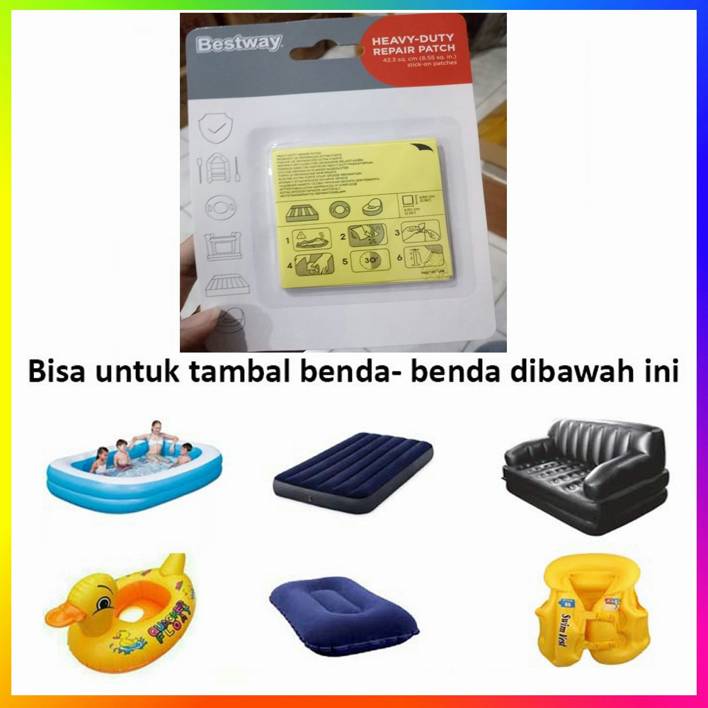 Lem Tambal Kolam Renang Pelampung Kasur Angin / Repair Kit Bestway - OPP Bag