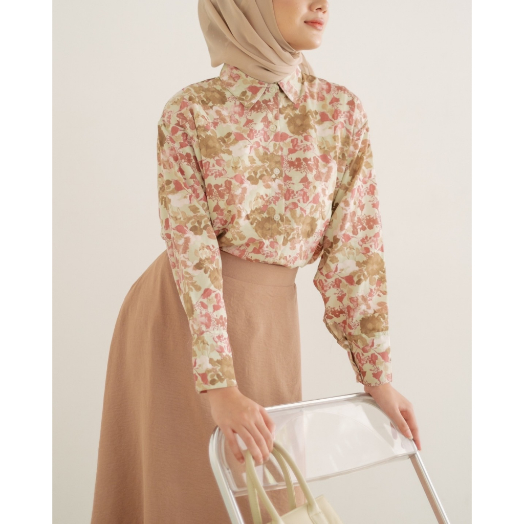 Myrubylicious ZALIKA SHIRT KODE NN2252 | SHIRT | KEMEJA WANITA | KEMEJA LENGAN PANJANG | KEMEJA MOTIF | KEMEJA BUNGA