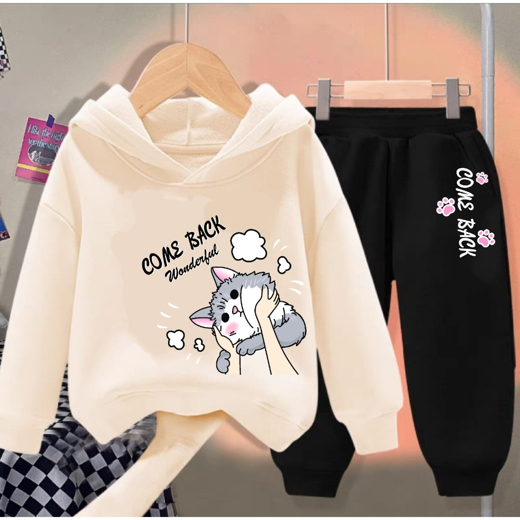 PAKAIAN ANAK ANAK 1 SET SWEATER DAN CELANA COME BACK/DTF/COD