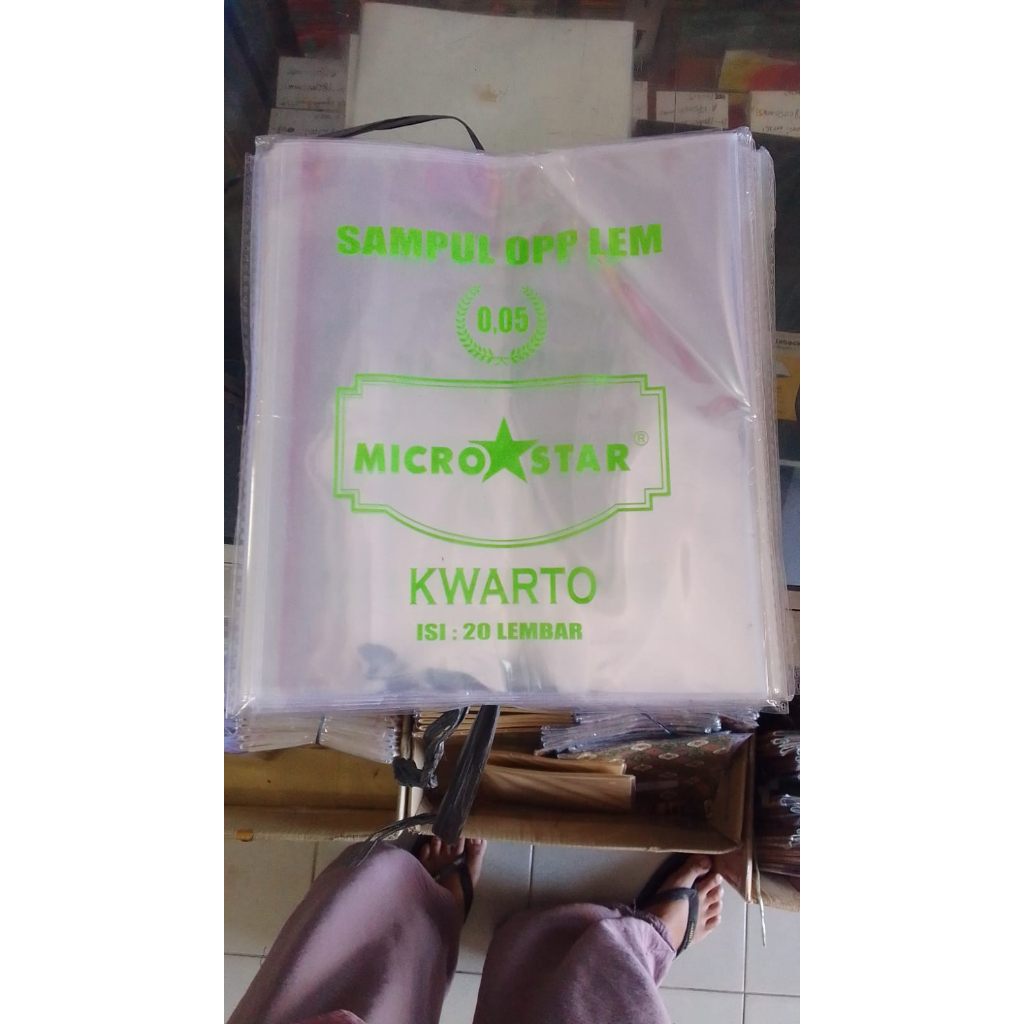 

sampul plastik buku tulis\buku kwarto OPP micro star