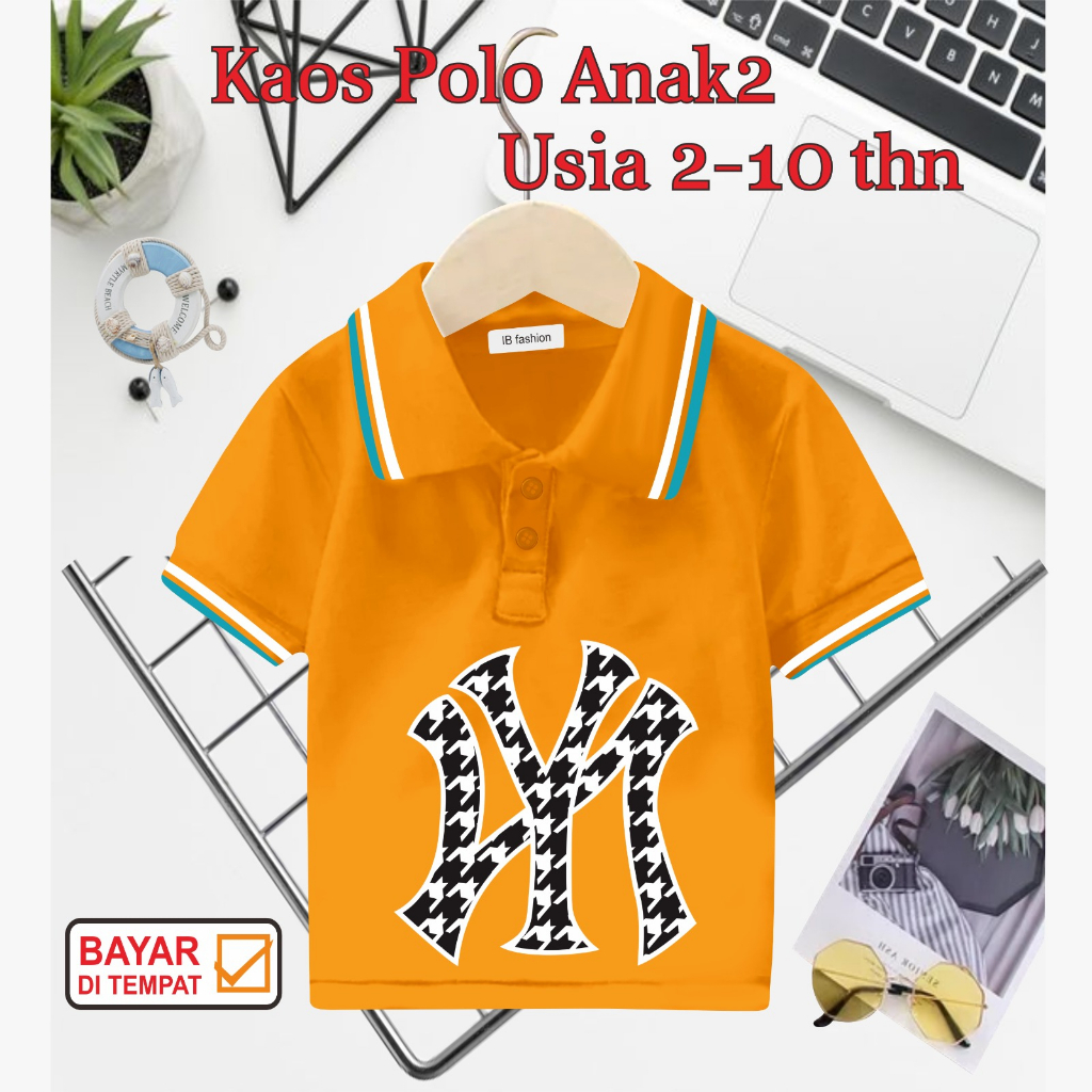 ((IB))KAOS ANAK2 KERAH POLO/NY DIGITAL SABLON