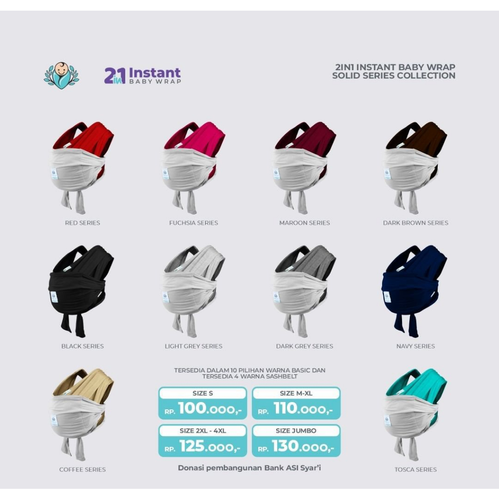 Bayiku.id - gendongan geos 2in1 instan baby wrap