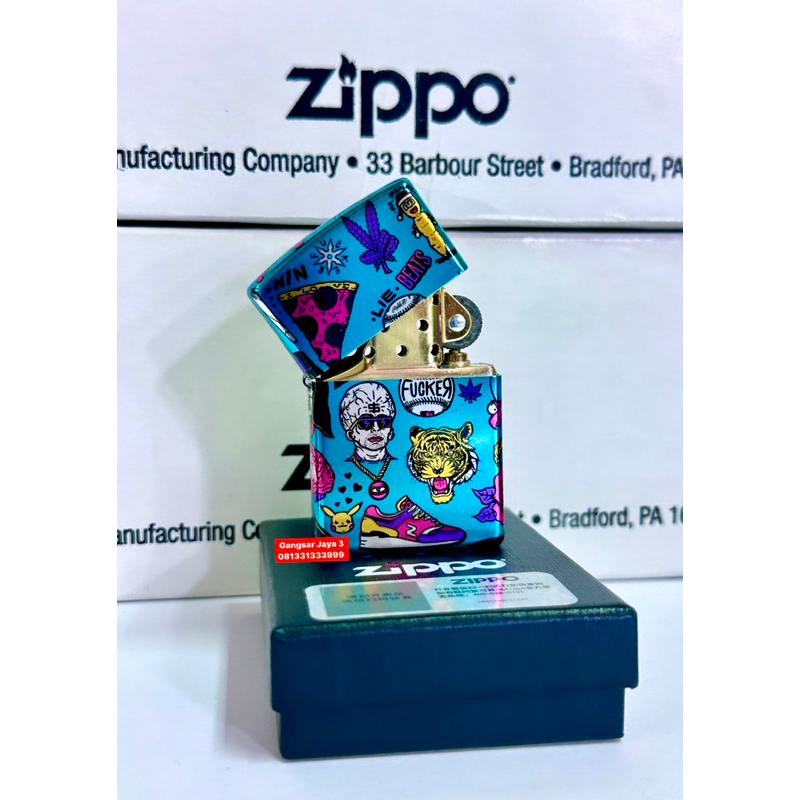 korek zippo original edisi Asia 205-DD Fancy Fashion style