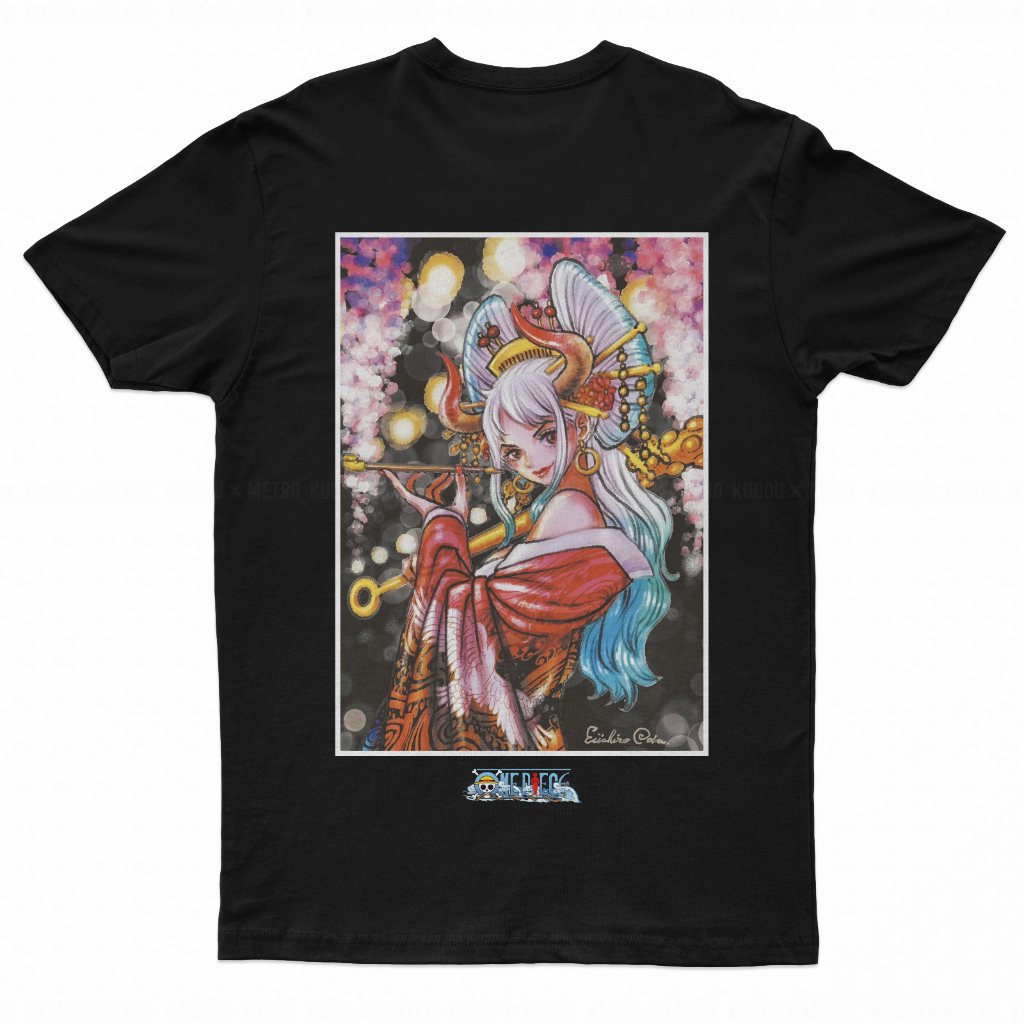 Tshirt Yamato Black Anime Manga One Piece Premium Unisex