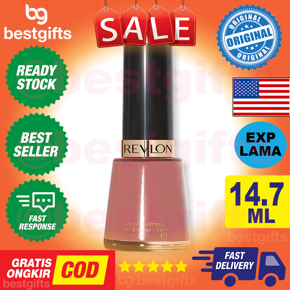 REVLON NAIL ENAMEL POLISH KUTEK CAT KUKU WARNA INTENS DAN TAHAN LAMA 14.7 ML - 023 MOONLIT MAUVE