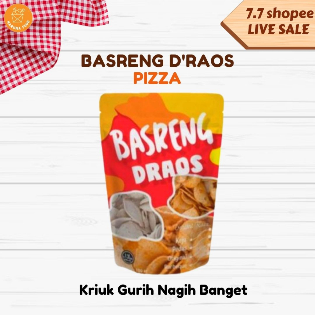 PROMO 11.11 BASRENG D'RAOS camilan basreng draos keju pedas original barbeque pizza d raos lezatnya deudeuieun