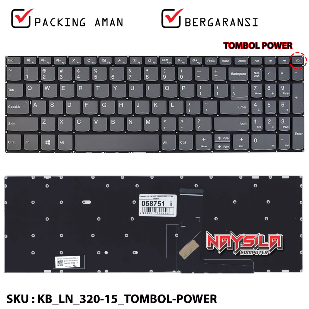 Keyboard Lenovo S145-15IWL L340-15API L340-15IWL L340-15IRH L340-17API L340-17IWL