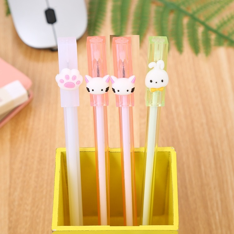 

Gannise 4pcs Pena Pulpen Gel Tinta Hitam Rabbit Pen GN-ST0367