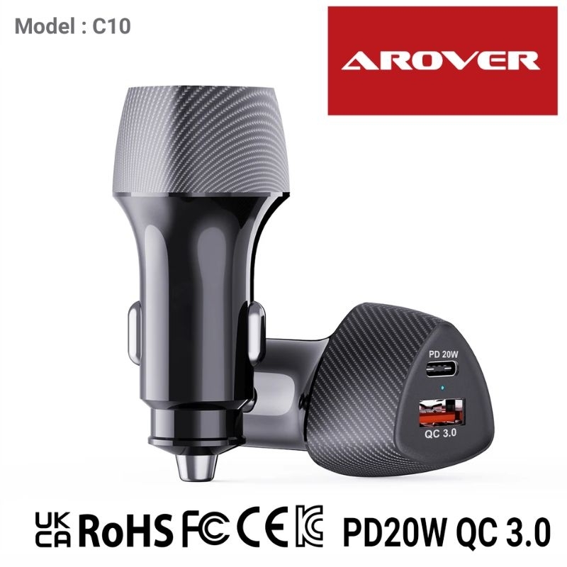 Charger Mobil《AROVER C10》PD20W Fast Charging Original