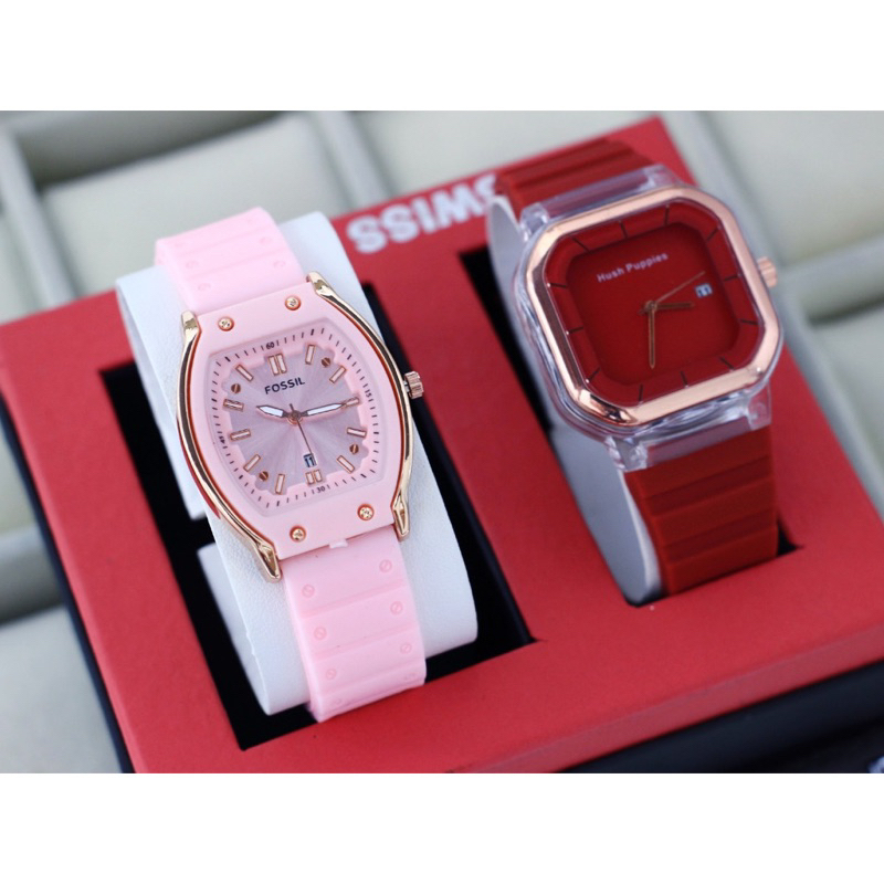 (Terima Cod) Jam Tangan Wanita Buy 1 Get 1 Paket hemat Kado Free Box 1 Set FsL Oval + Hp Crono 1 Tanggal Aktif Strap Rubber(Dikirim Jakarta) Best Seller)