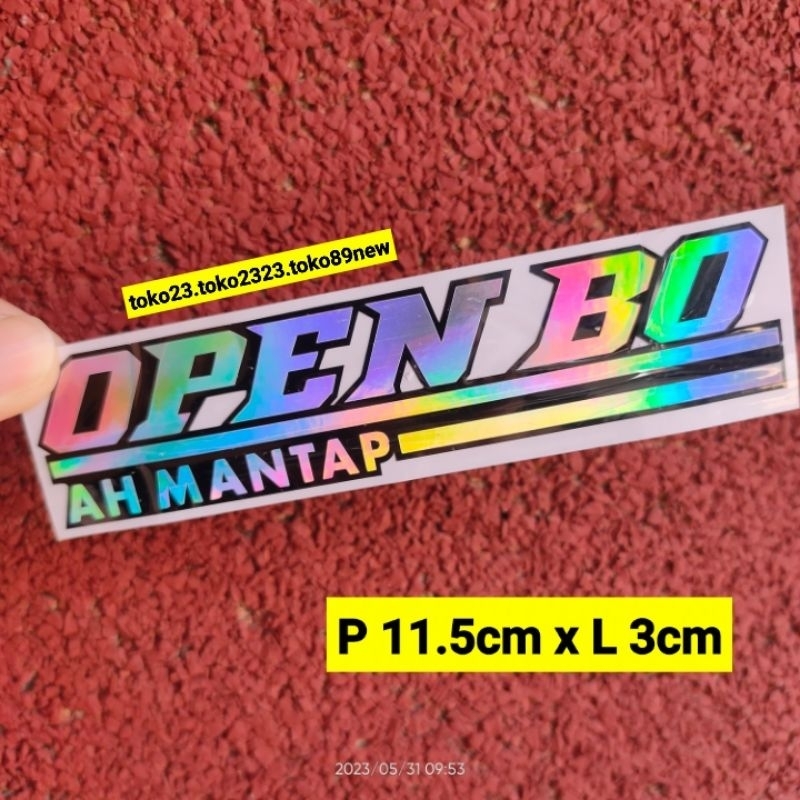 stiker motor kata kata open bo stiker hologram