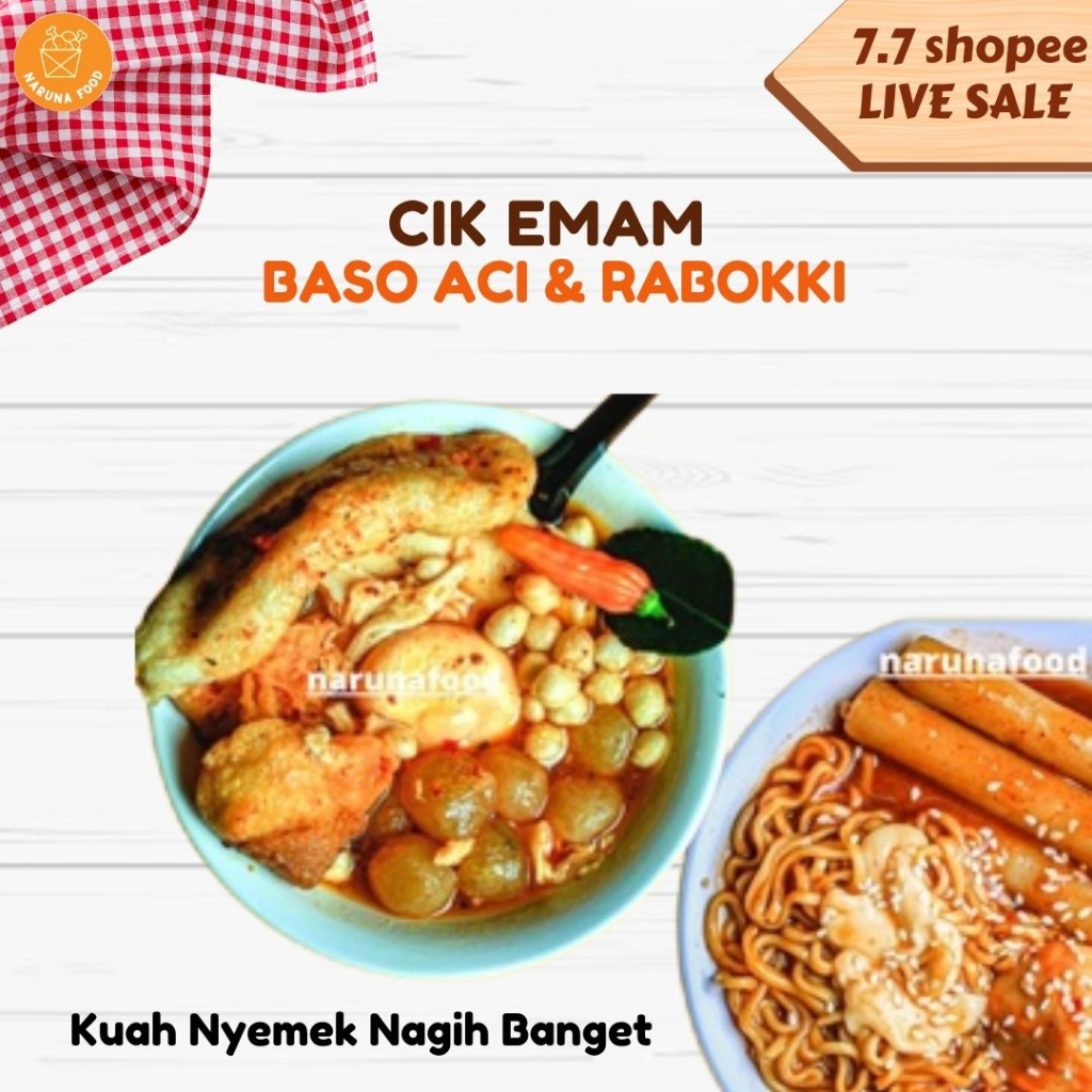 PROMO Makanan pedas korea toppoki rabokki baso aci cireng cikemam