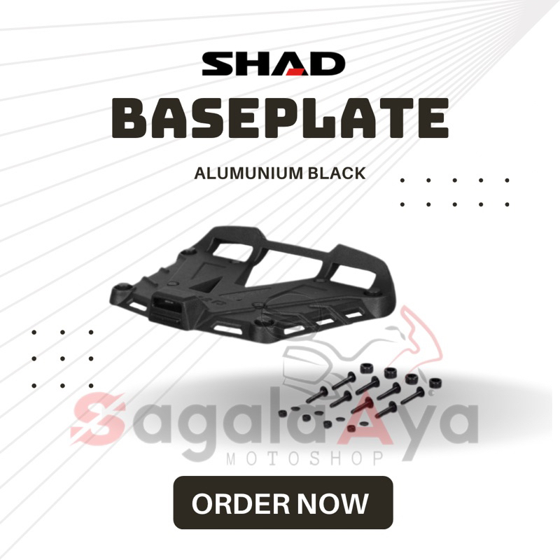baseplate tatakan box motor alumunium shad terra 37 terra 48 pannier top cases tr37 tr48