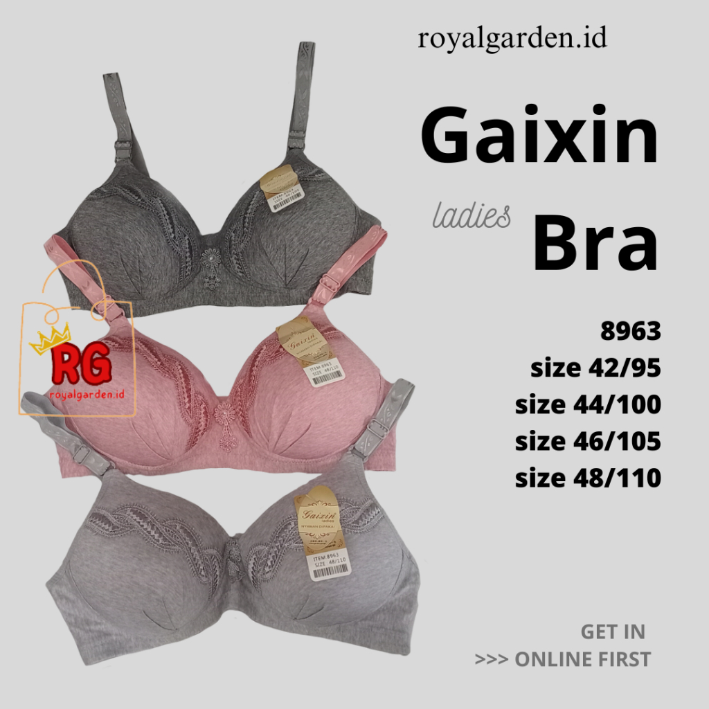 Pakaian Dalam Bra / BH GAIXIN ladies 8963 dengan BUSA HALUS GROSIR MURAH ROYALGARDEN