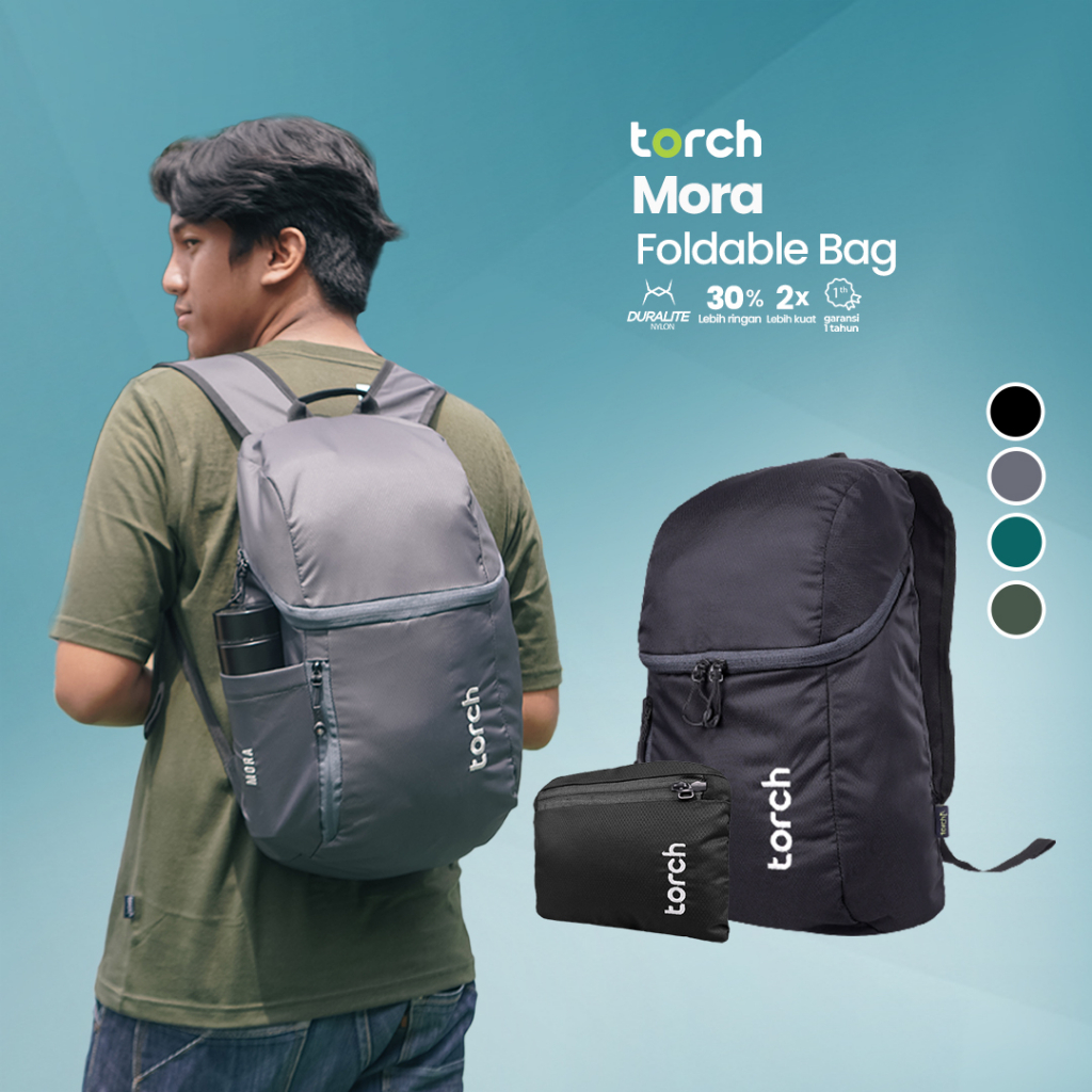 TORCH Mora Tas Ransel Lipat Punggung Pria Wanita Anti Air 19 Liter - Foldable Backpack Water Repellant