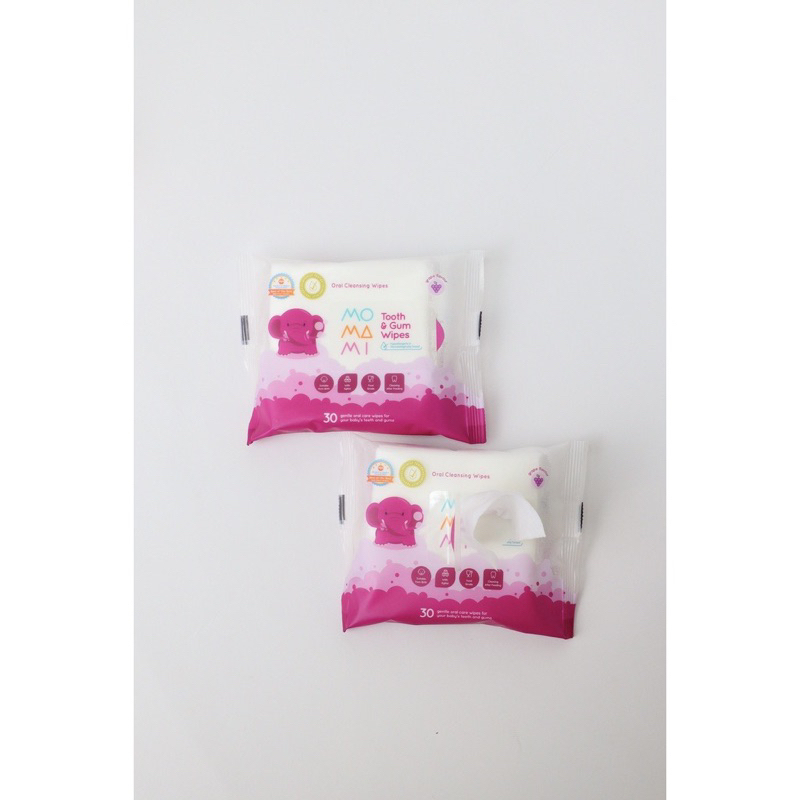 Momami tooth and gum wipes isi 30 lembar - tisu basah gigi dan gusi bayi | tisu pembersih gigi | tisu basah bayi | tisu basah