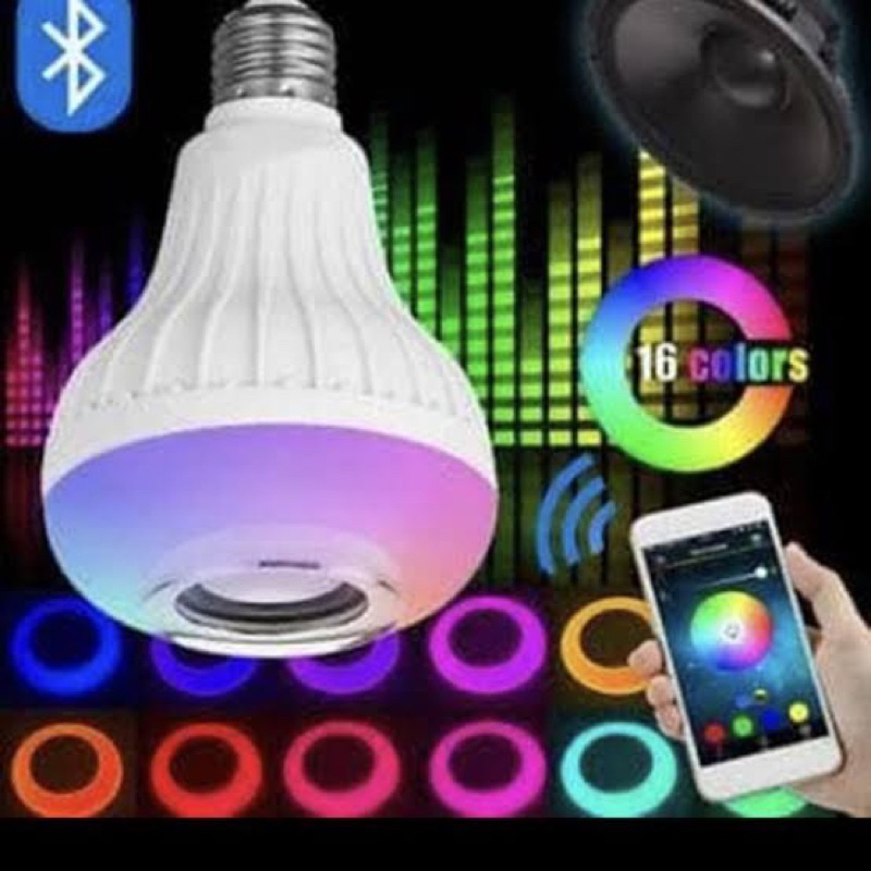 LAMPU BOHLAM SPEAKER BLUETOOTH WARNA