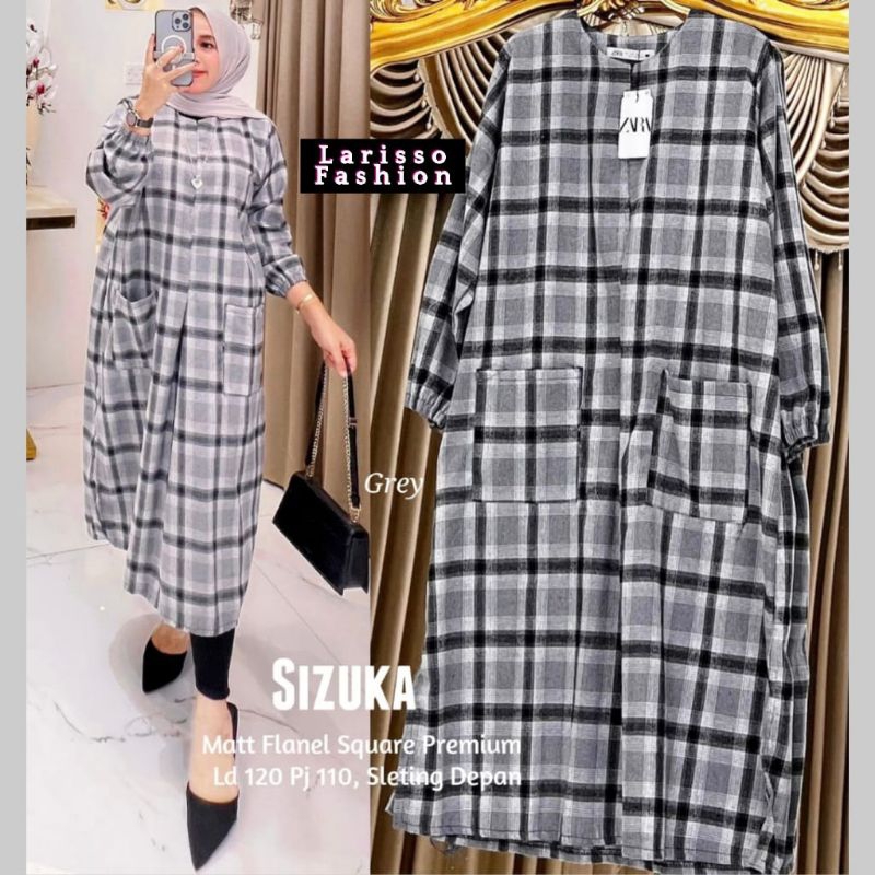 SIZUKA LONG TUNIK FLANEL PREMIUM JUMBO LD 120