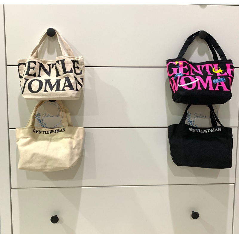 READY STOCK GENTLE WOMEN MICRO TOTE BAG TERMURAH SIAP KIRIM / GENTLEWOMAN CANVAS TOTE BAG / GNTL WOMEN TOTE BAG SMALL / TAS KECIL / TAS PIKNIK / TAS VIRAL BANGKOK / TAS IMPORT THAILAND / STRONG WOMAN SLING BAG / GENTLEWOMAN MINI BAG