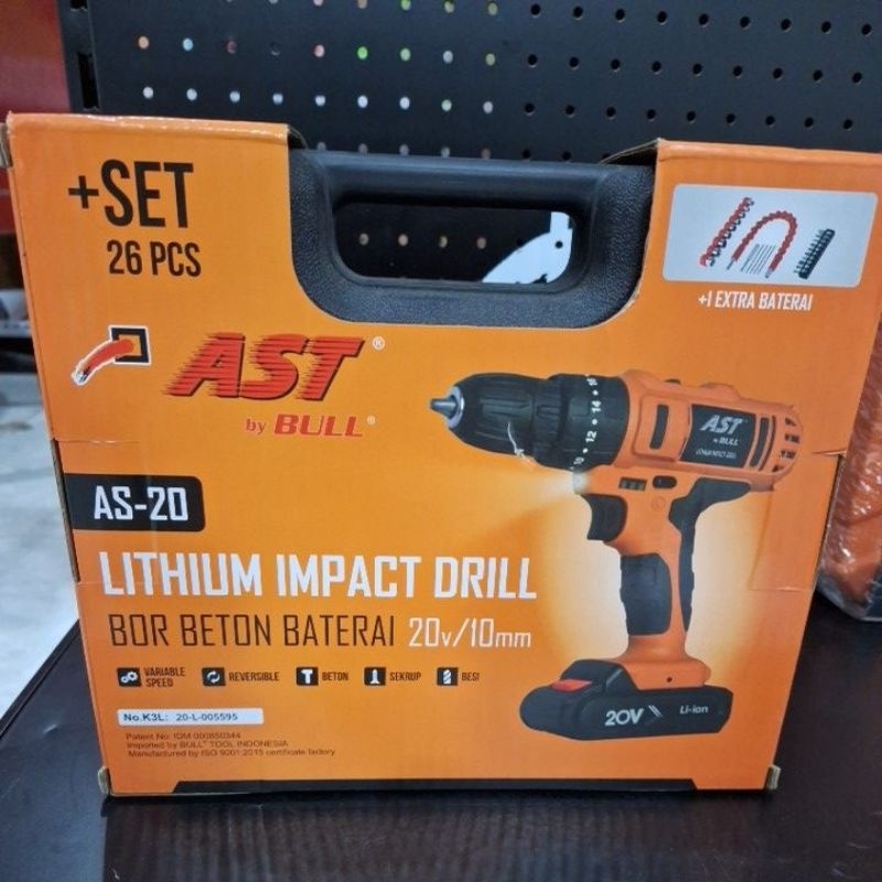 Bor Beton Baterai Impact Drill AST AS20