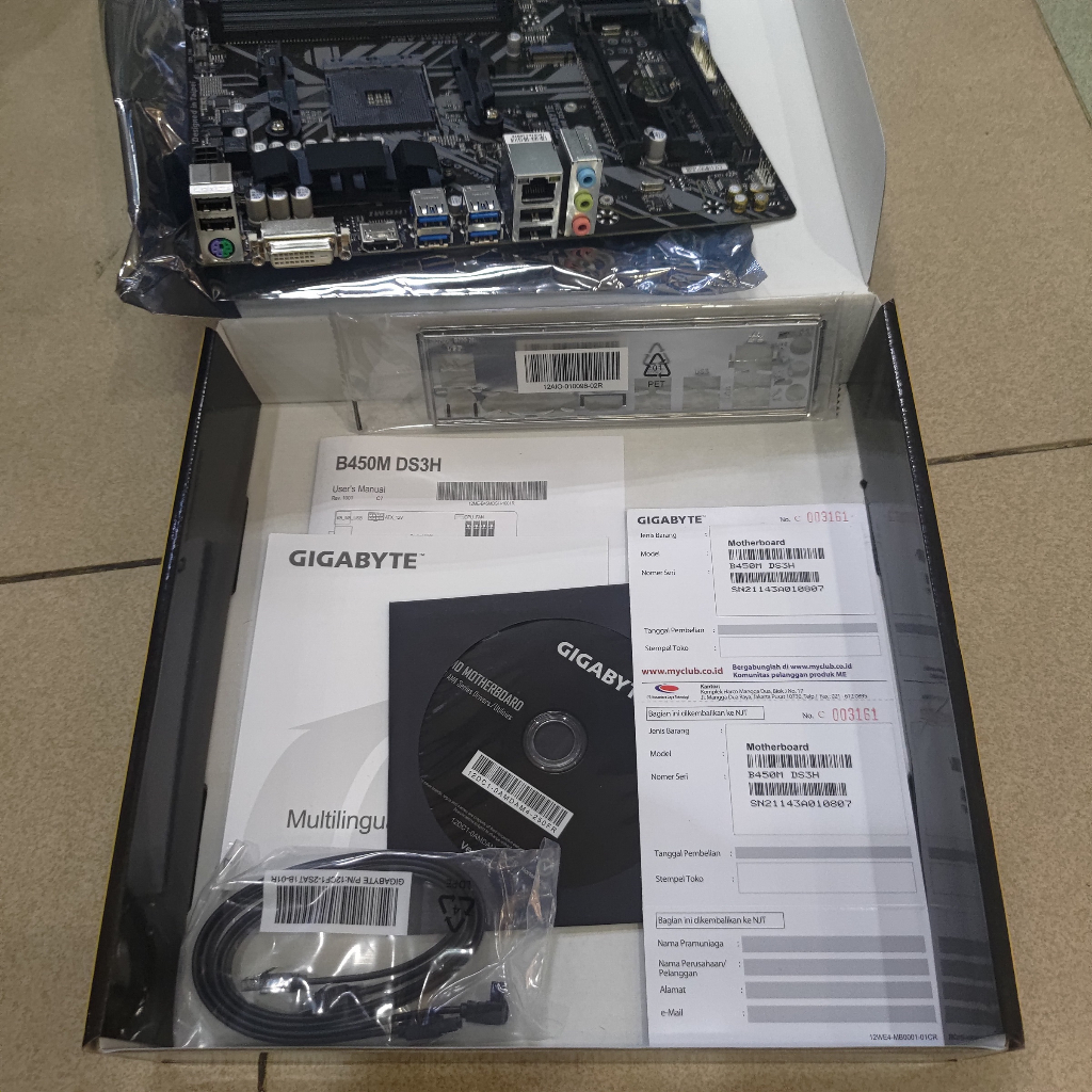 GIGABYTE B450M DS3H AM4 AMD B450 DDR4 Ryzen