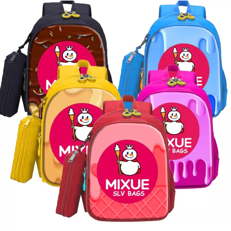 Mochillastore - Tas Ransel Anak Sekolah PAUD TK SD LAKI Perempuan ank2 2in1 PREMIUM VIRAL terbaru 2023 karakter ES KRIM MIXUE terlaris bisa COD murah