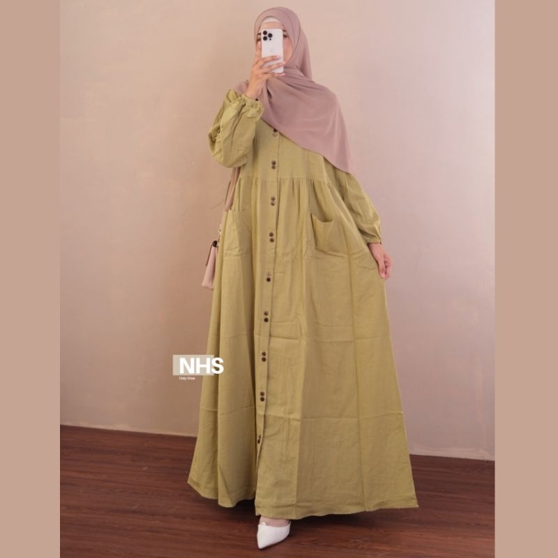 Cassandra Gamis Dress Linen Crincle