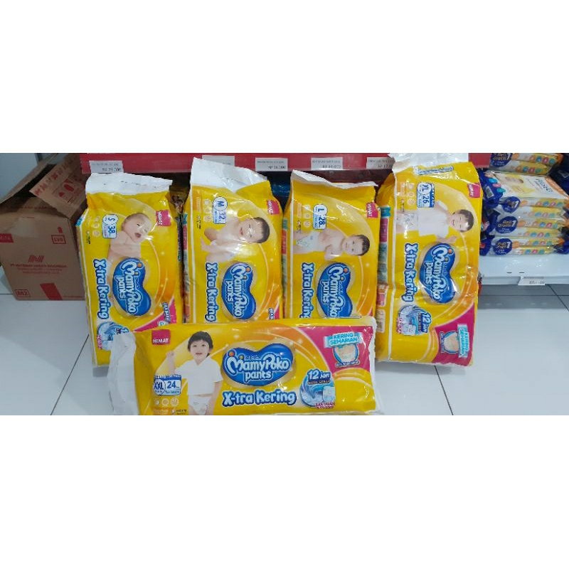 MamyPoko Pants X-tra Dry S38, M32, L28, XL26  XXL24