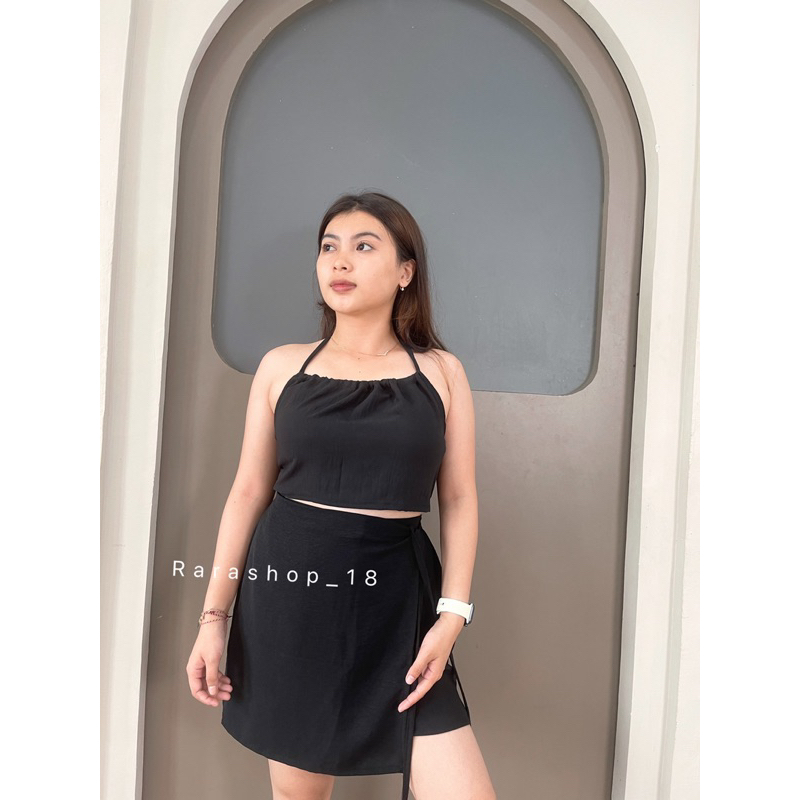 Setelan wanita Kyra( Celana rok atasan Tanktop)Kringkel Airflow