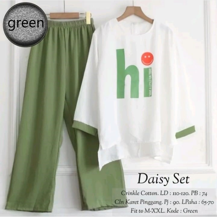 DAISY SET II ONE SET DAISY CRINKEL AIR FLOW PREMIUM II SETELAN MUSLIMAH MODERN KEKINIAN ARRAZAQU COLLECTION