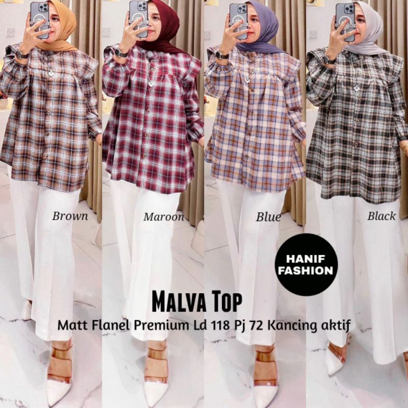 MALVA TOP BLOUSE WANITA