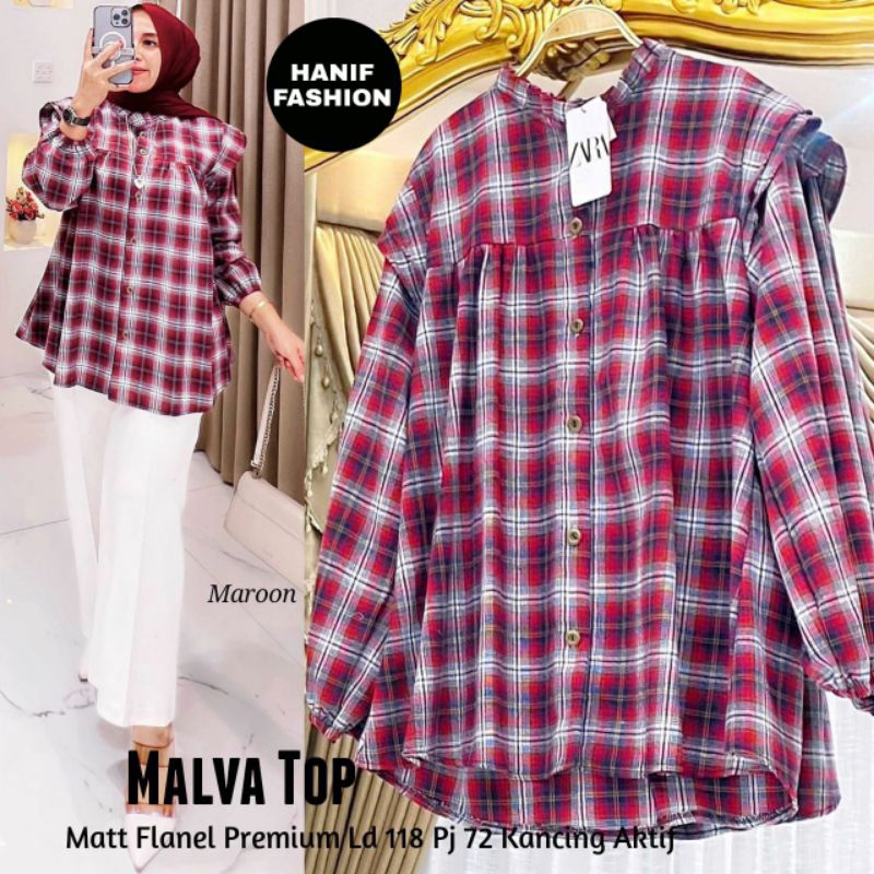 MALVA TOP BLOUSE WANITA