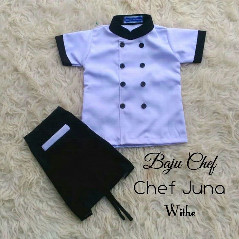 kostum chef juna/kostum master chef indonesia/baju chef/kostum chef anak dan dewasa