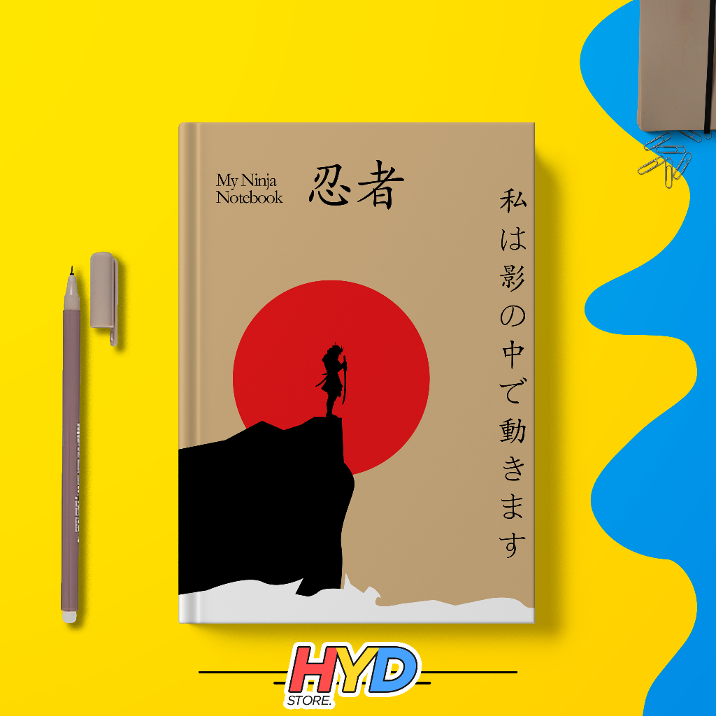 

Buku Catatan Aesthetic A5 180 Lembar Sampul Hardcover-Diary Ninja Japan