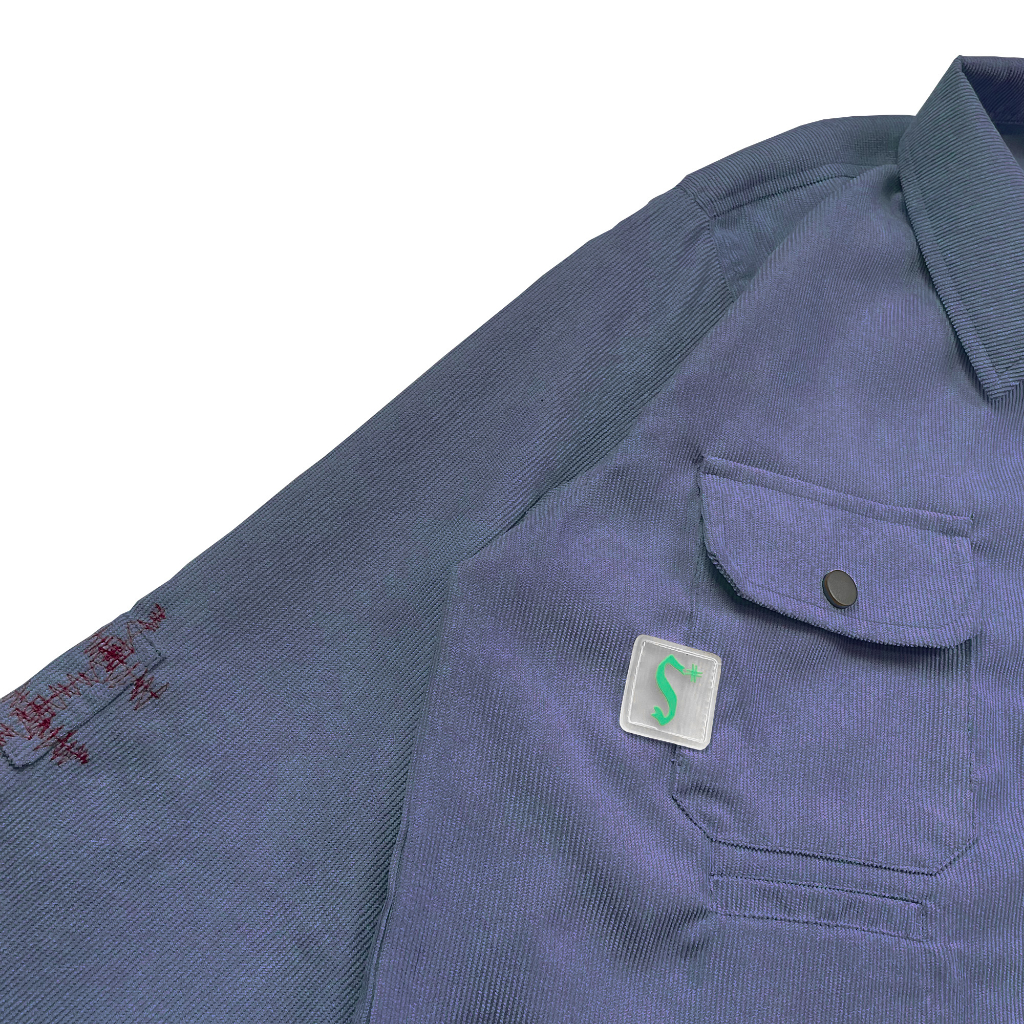 Sura Positiva - Corduroy Shirt (Hassa) Steel Blue