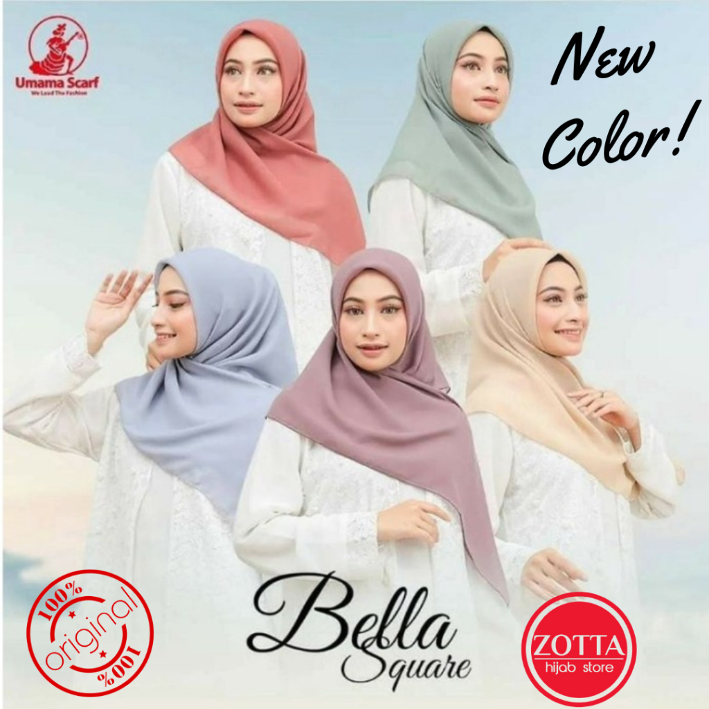 Hijab Segi Empat Bella Square ORI Umama 50 Warna