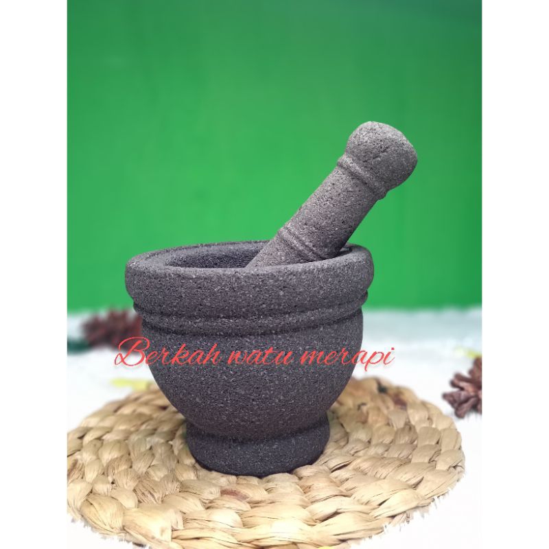 lumpang batu asli 12cm
