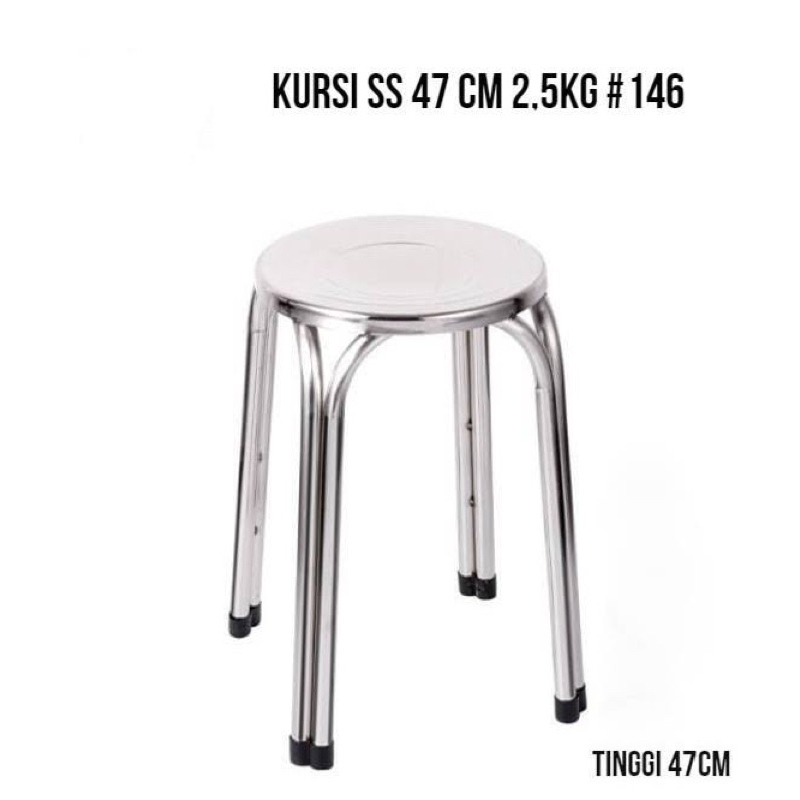 GSF Bangku BAR stainless steel / KURSI BAKSO STAINLESS