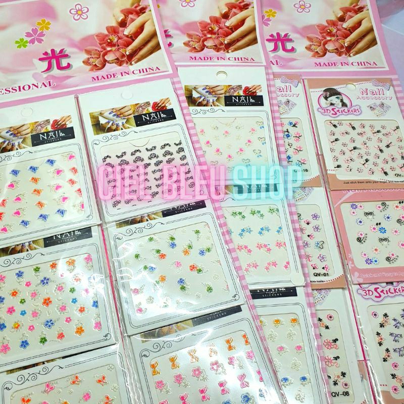 1 SET STIKER KUKU DEWASA 3D NAIL ART STICKER / NEW MODEL