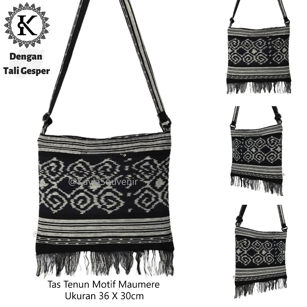 Tas Selempang Tenun Besar / Tas Tenun Besar - Kain Etnik