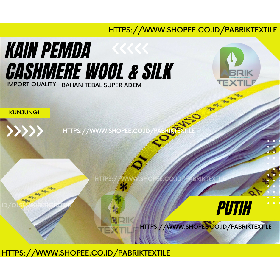 kain putih kedokteran/seragam pns/asn perawat/bidan kesehatan/Kain Hug** Putih