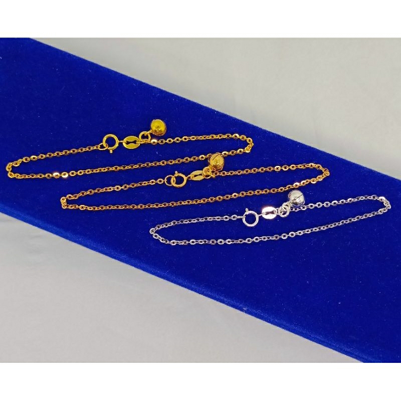 gelang tangan rantai nori vensy+1bel/perak asli silver 925 lapis emas/perhiasan fashion wanita terbaru