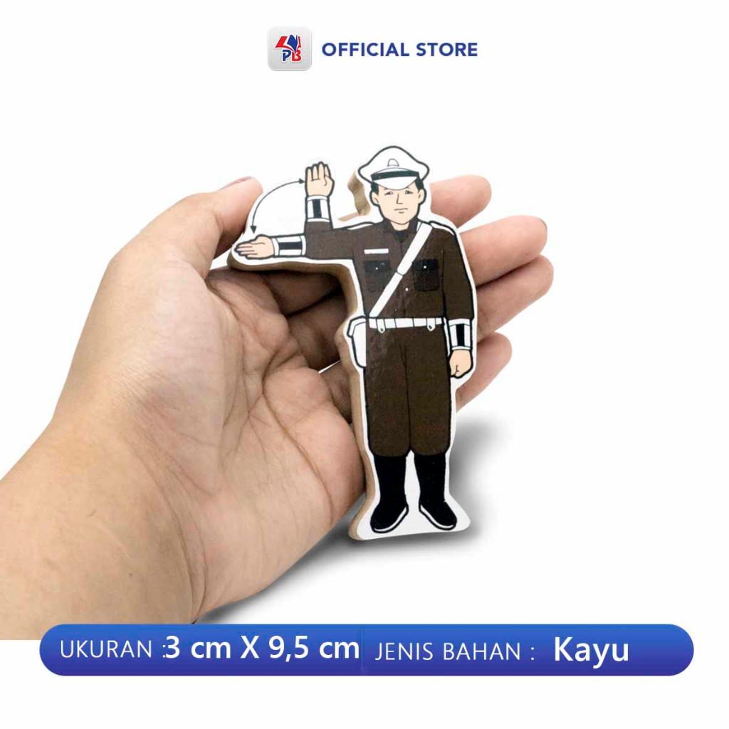 Mainan Edukasi Balok Kayu Aksesoris Polisi / Puzzle Anak Untuk Anak - BONUS Kartu UNO