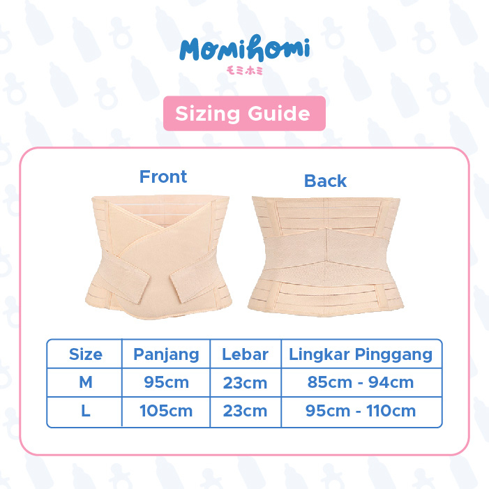 MOMI HOMI 01 Korset Pelangsing Slimming Corset Postpartum Adjustable Corset Double Perekat Stagen Korset