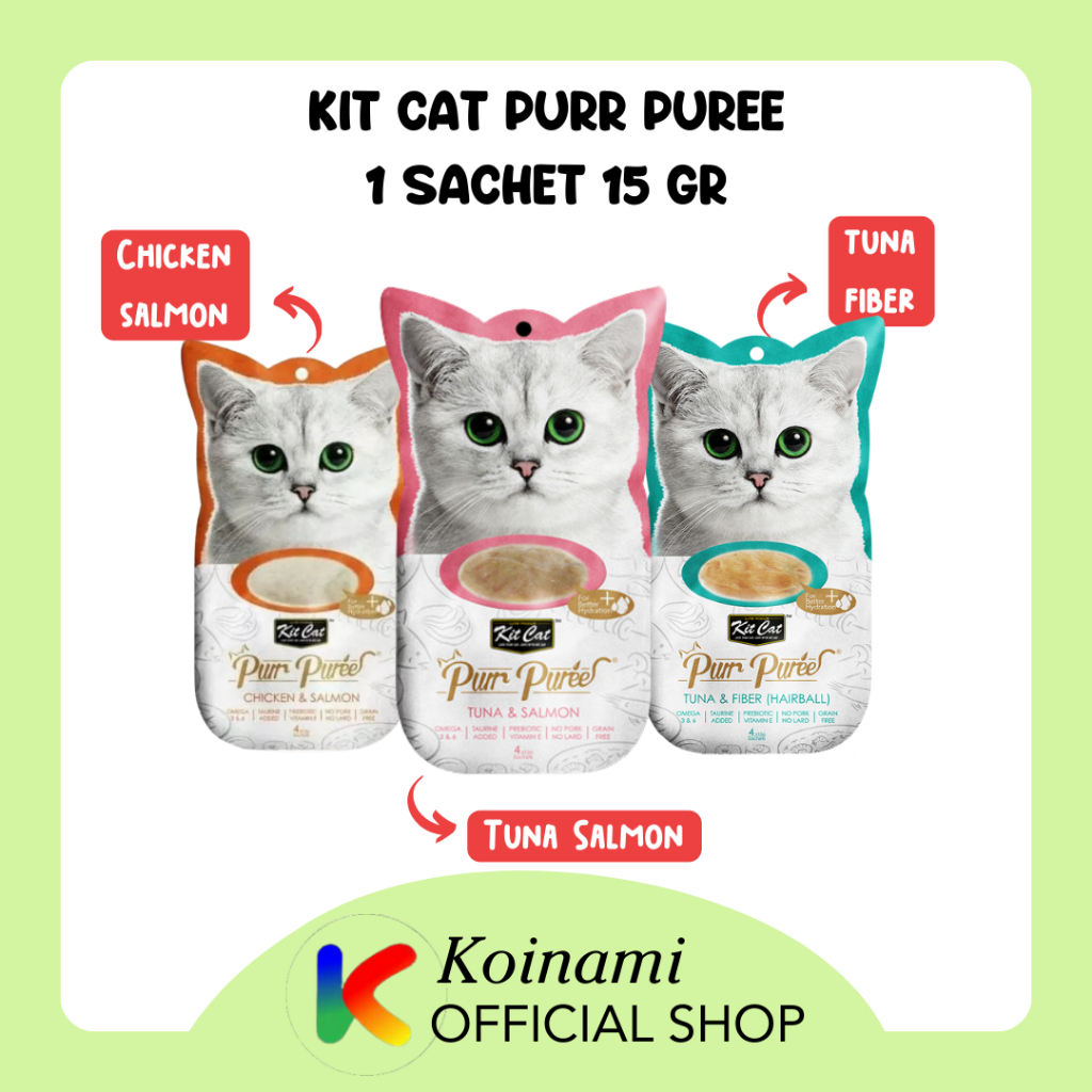 Kit Cat Purr Puree 1 Sachet 15gr - Snack Kucing - Snack Creamy Kucing - Cemilan Kucing - Cemilan Creamy Kucing