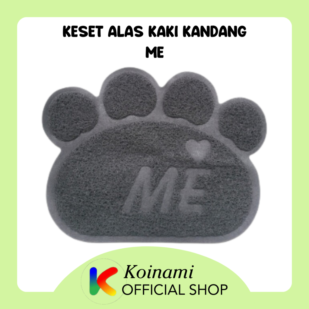 Keset Alas Kaki Kandang Pasir Kucing Motif Paw 26 x 38cm / Cat Litter Mat Paw