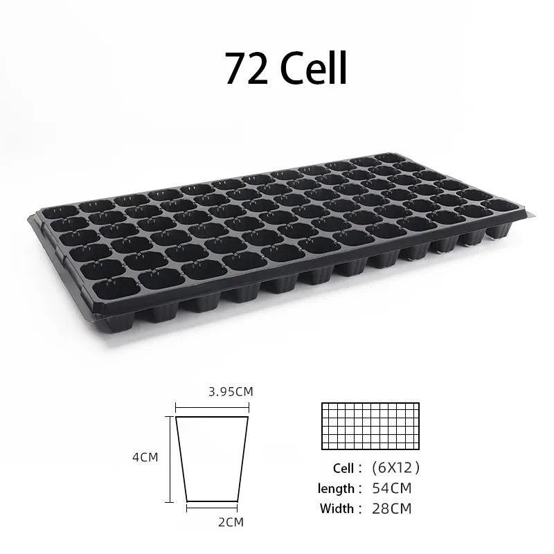 Tray Semai Bibit Sayuran, Bunga, Lubang 72, 105, 128, 200