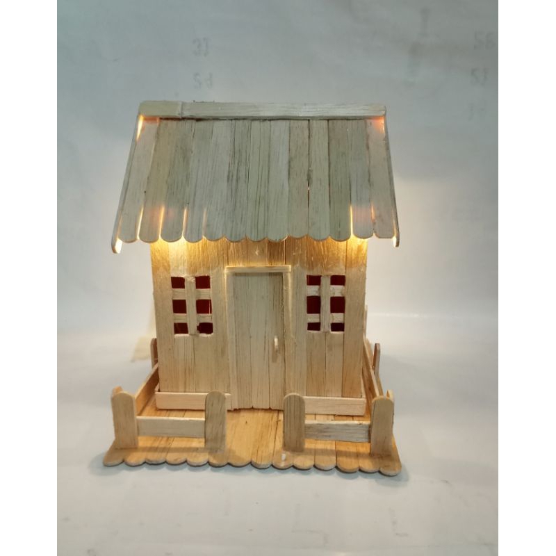 miniatur rumah stik es krim/unik